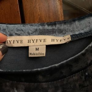 Blue Velvet Belle Sleeve Top Size Medium